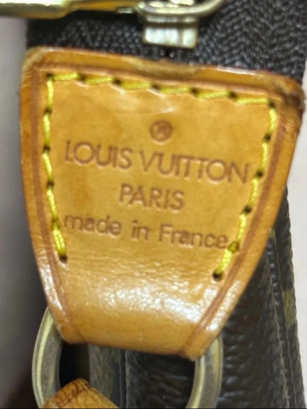 Louis Vuitton Monogram Canvas Wristlet Pouch in Dark Brown